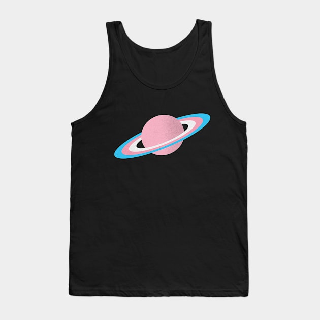 Trans Pride Planet Tank Top by lavenderhearts